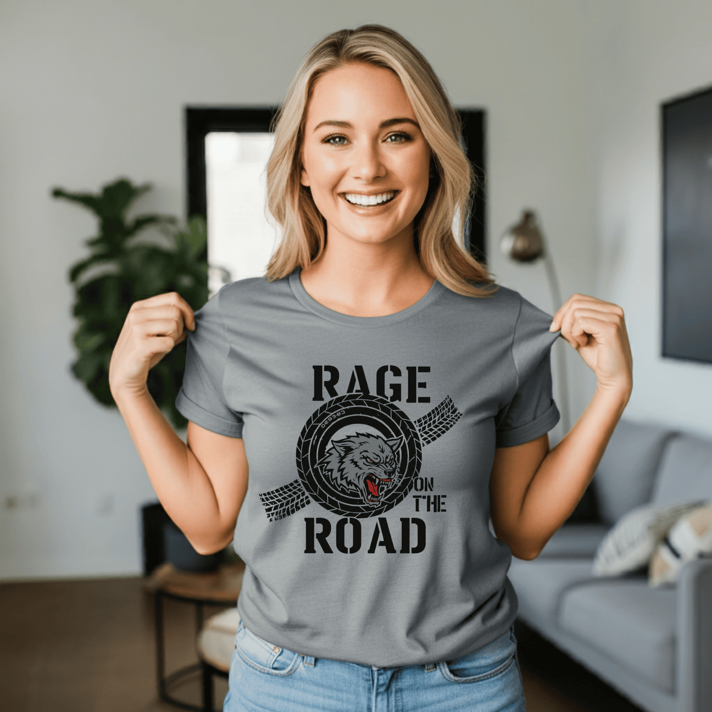 Rage On The Road Heavyweight Unisex Crewneck T-shirt | Gildan® 5000