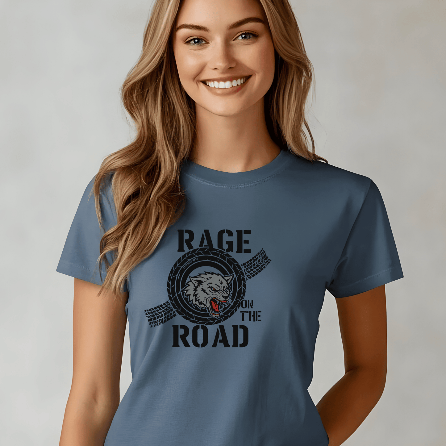 Rage On The Road Heavyweight Unisex Crewneck T-shirt | Gildan® 5000
