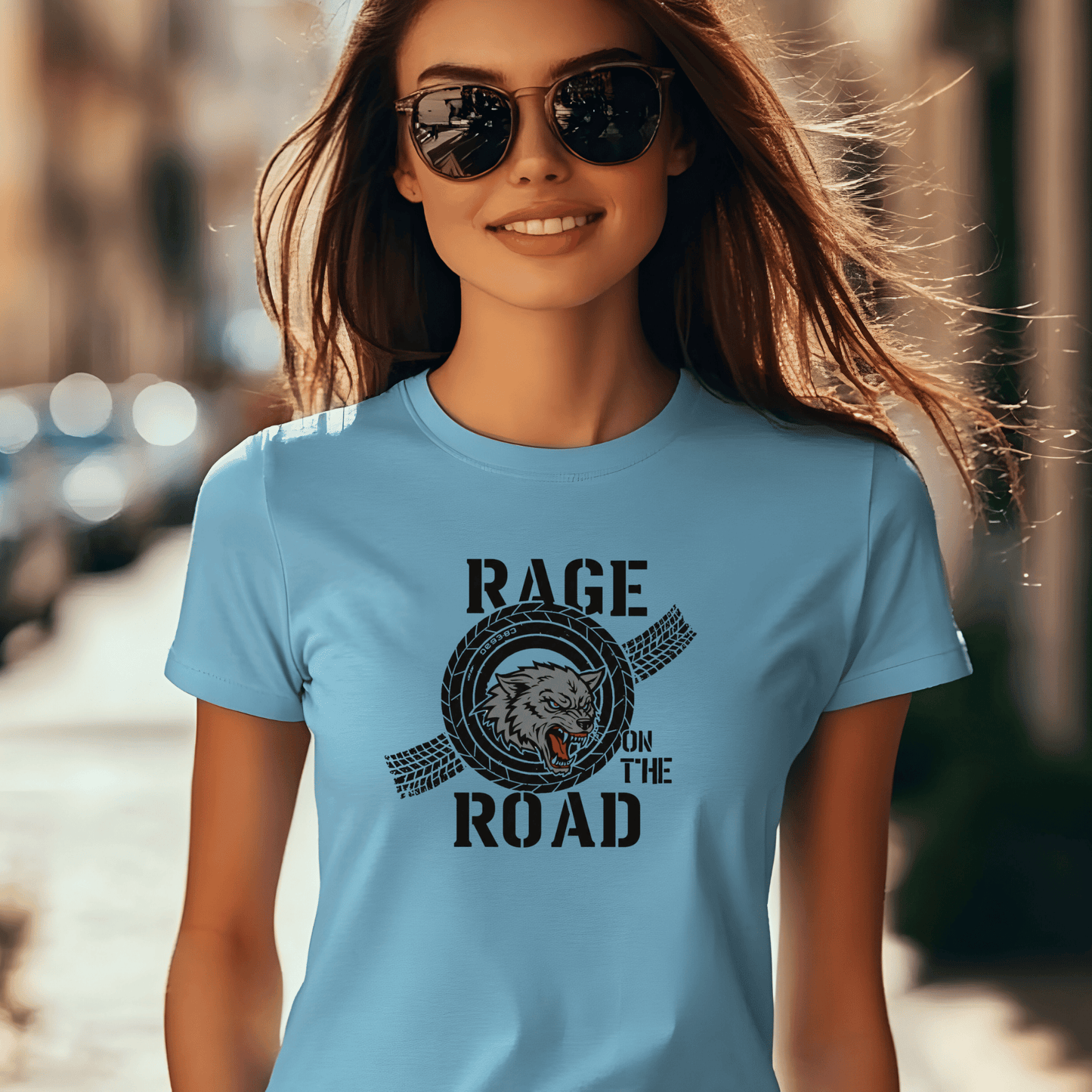 Rage On The Road Heavyweight Unisex Crewneck T-shirt | Gildan® 5000