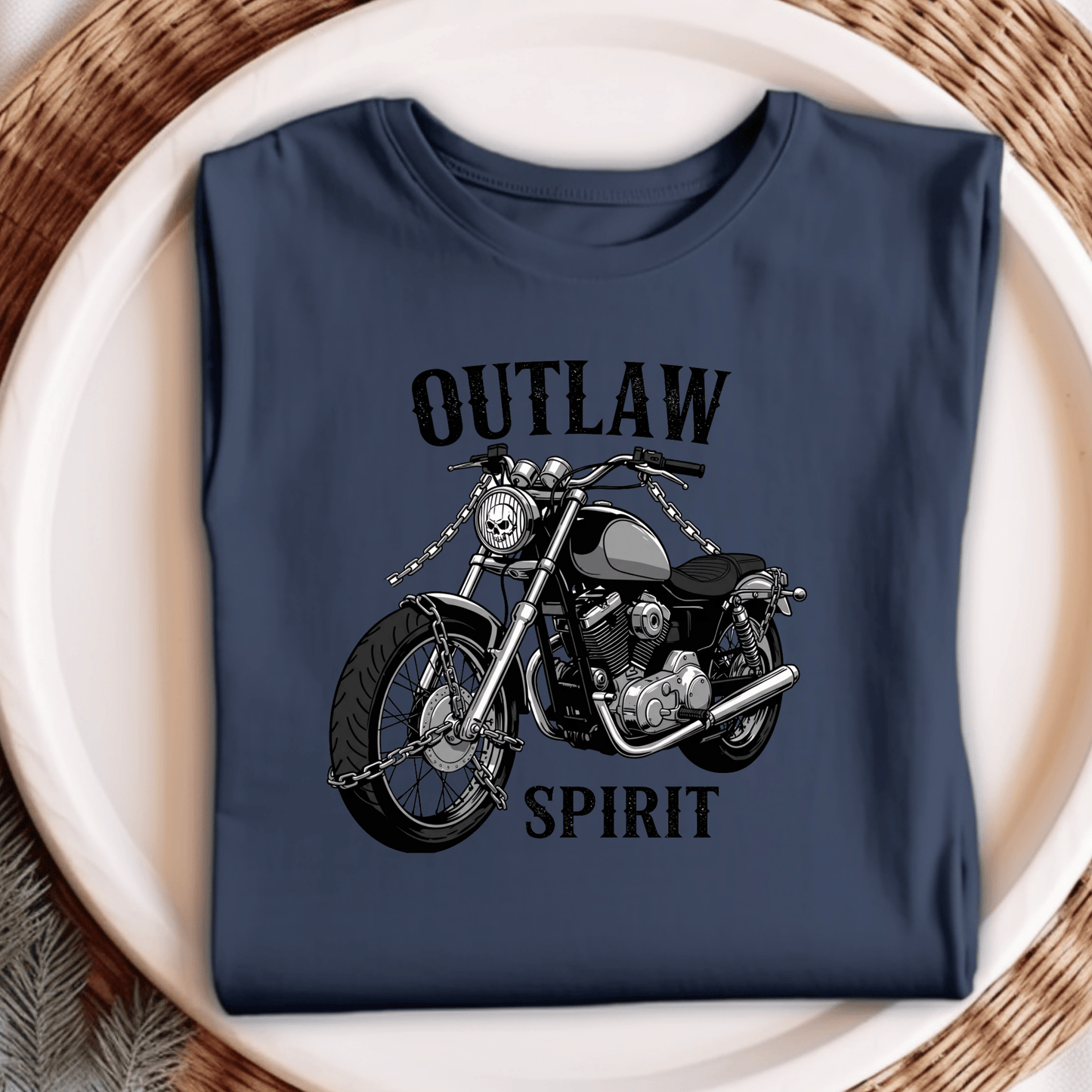 Outlaw Spirit Women’s Biker T-Shirt – Heavyweight Gildan® 5000 Crewneck