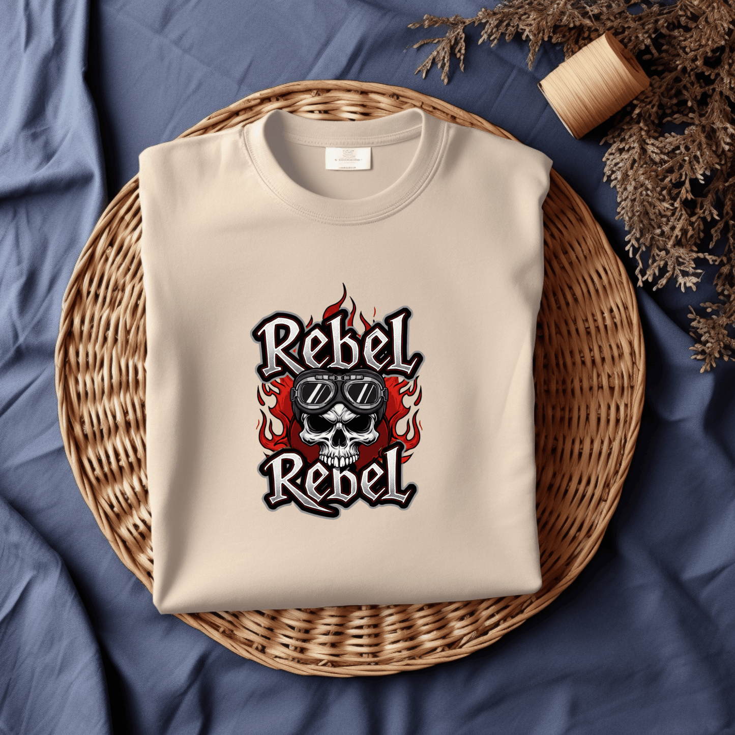 Rebel Women’s Biker T-Shirt – Heavyweight Gildan® 5000 Crewneck
