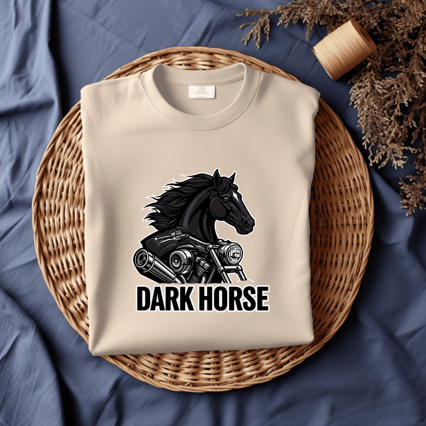 Dark Horse Women’s Biker T-Shirt – Heavyweight Gildan® 5000 Crewneck
