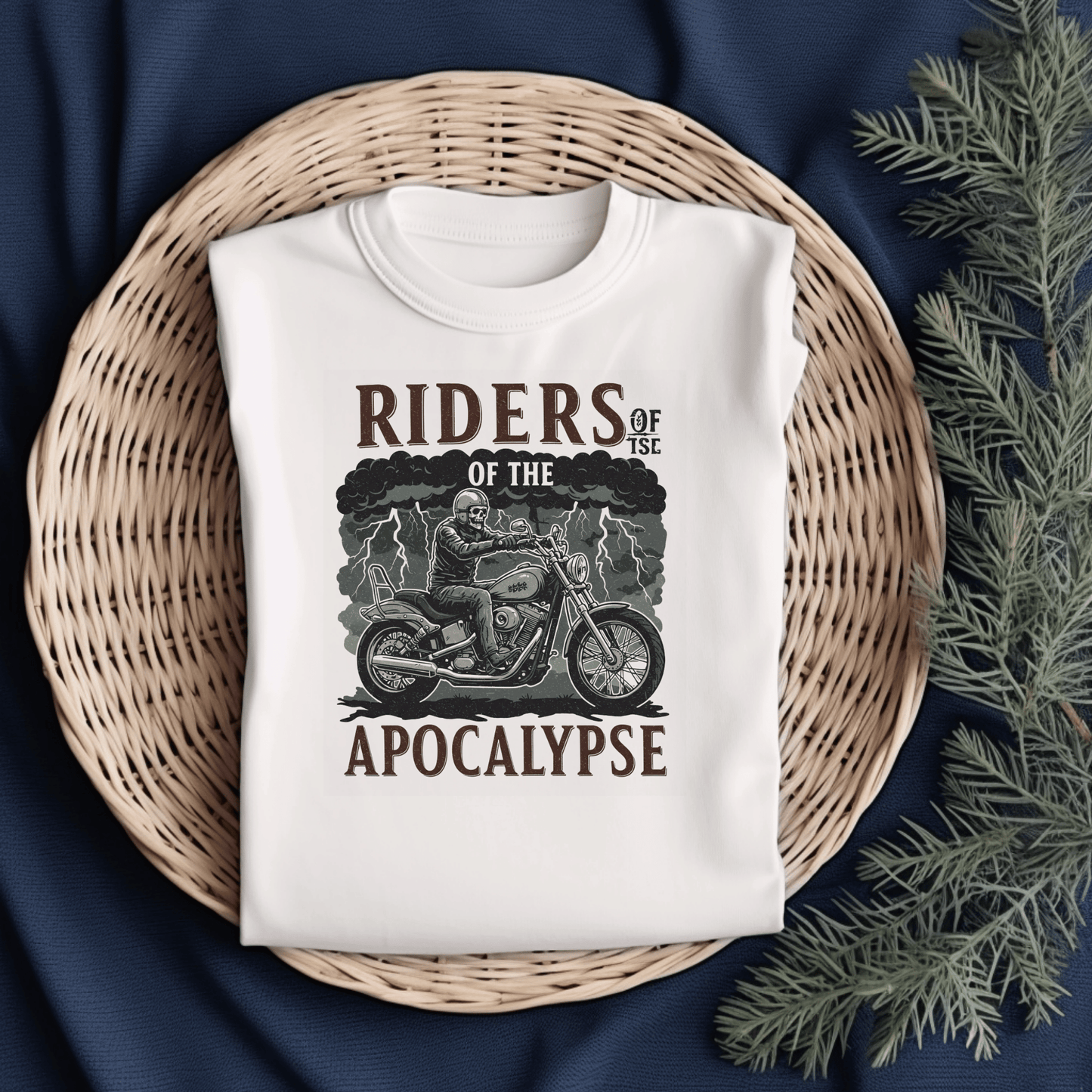 Riders of The Apocalypse Women’s Biker T-Shirt – Heavyweight Gildan® 5000 Crewneck