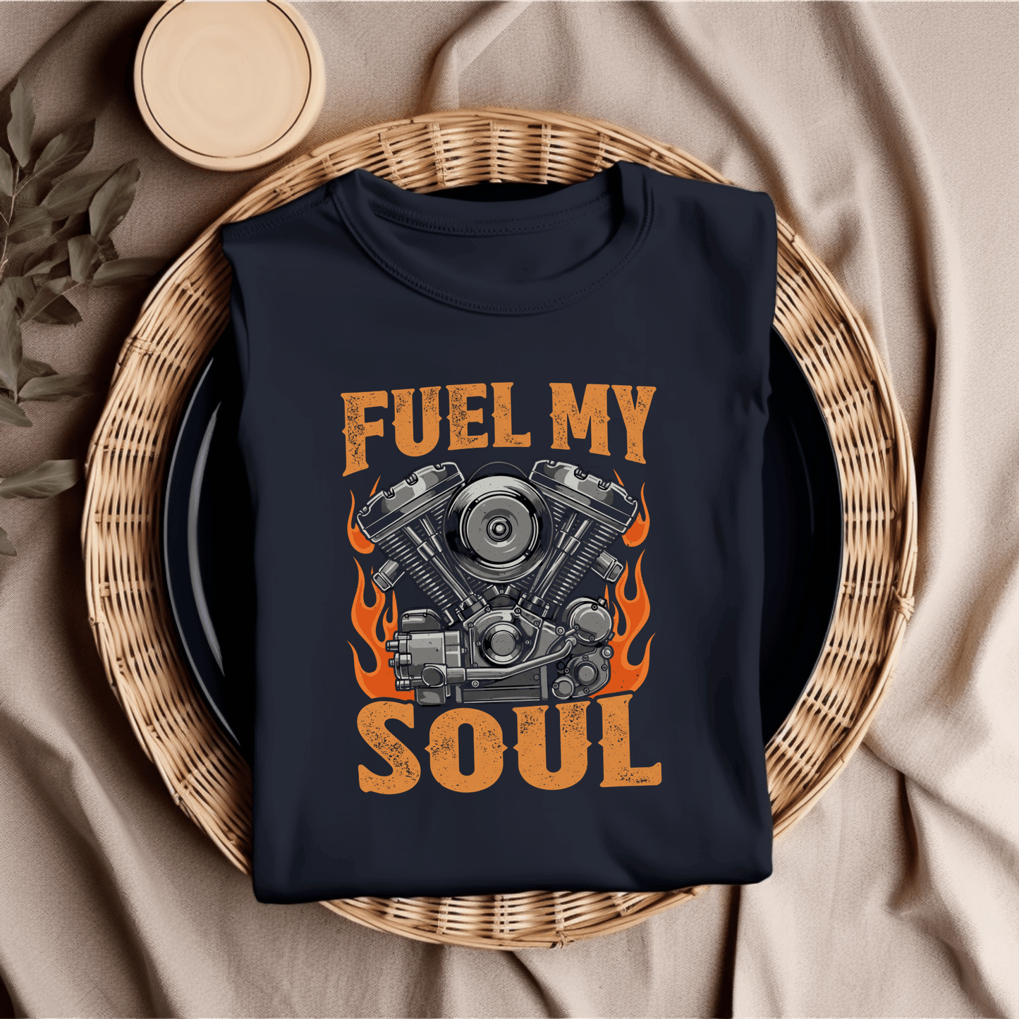 Fuel My Soul Women’s Biker T-Shirt – Heavyweight Gildan® 5000 Crewneck