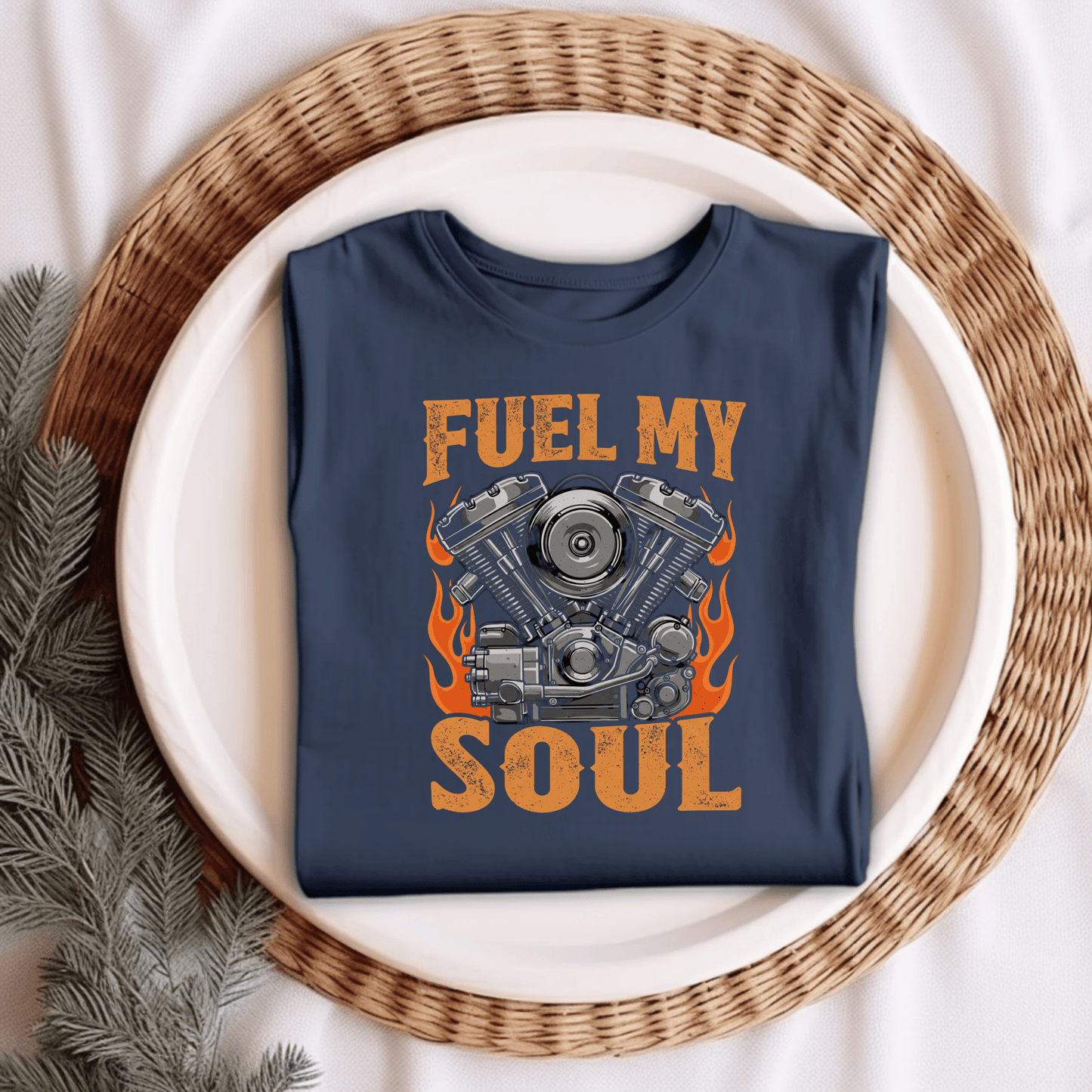 Fuel My Soul Women’s Biker T-Shirt – Heavyweight Gildan® 5000 Crewneck