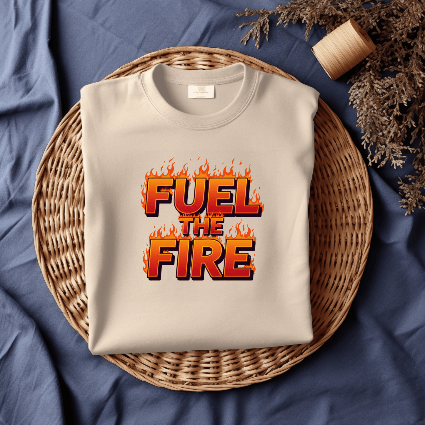 Fuel the Fire Women’s Biker T-Shirt – Heavyweight Gildan® 5000 Crewneck