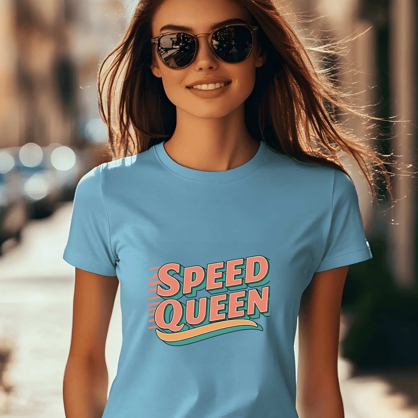 Speed Queen Women’s Biker T-Shirt – Heavyweight Gildan® 5000 Crewneck