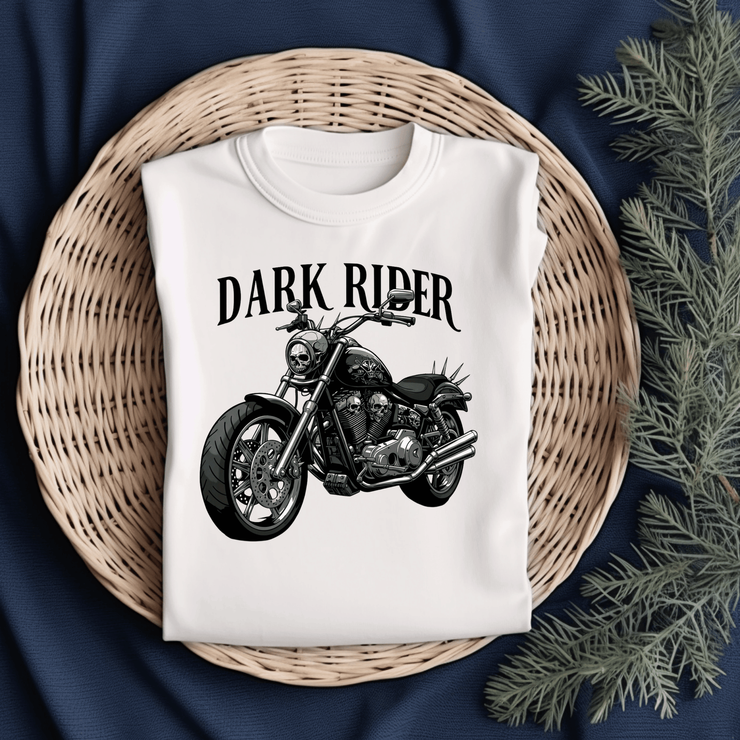 Dark Rider Women’s Biker T-Shirt – Heavyweight Gildan® 5000 Crewneck