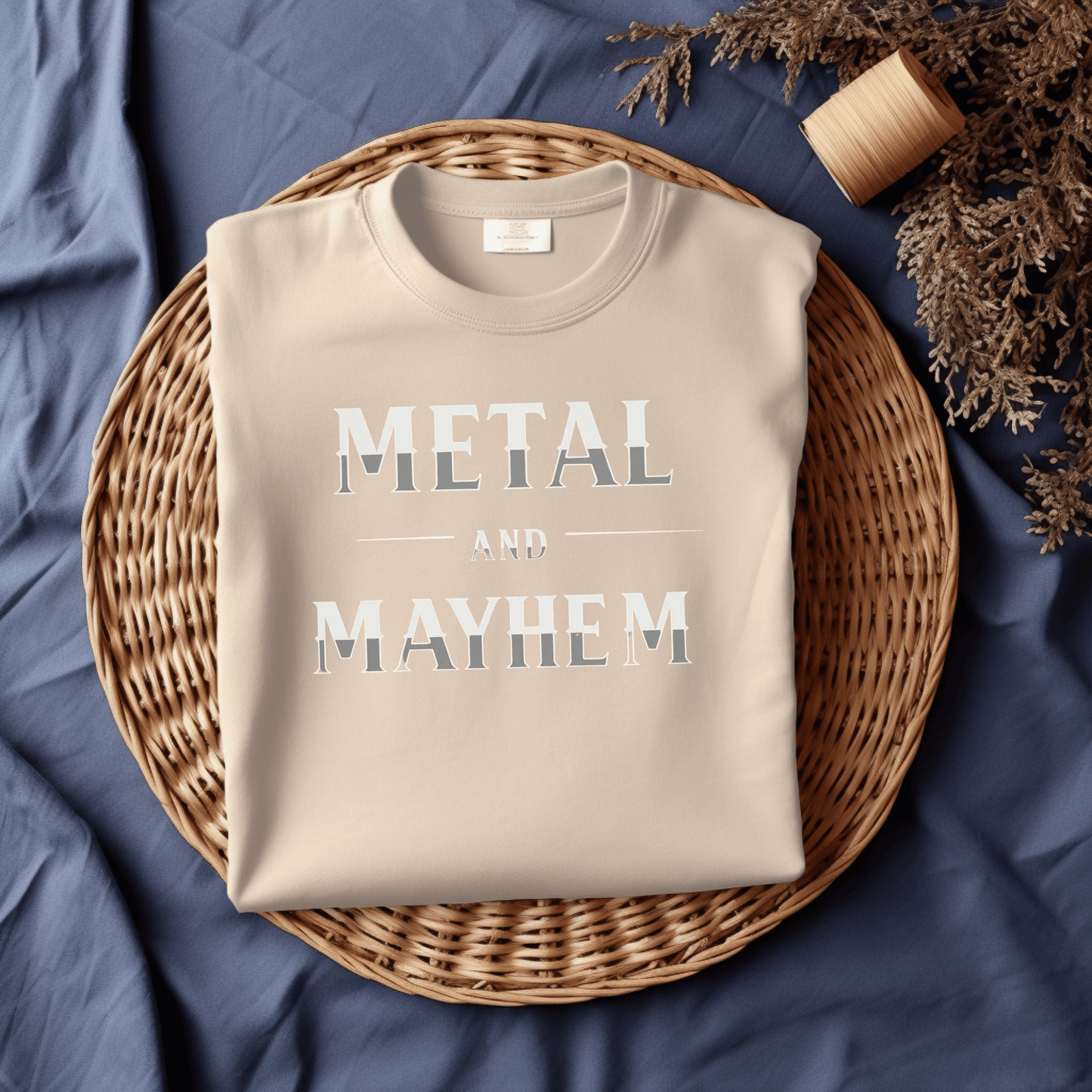Metal and Mayhem Women’s Biker T-Shirt – Heavyweight Gildan® 5000 Crewneck