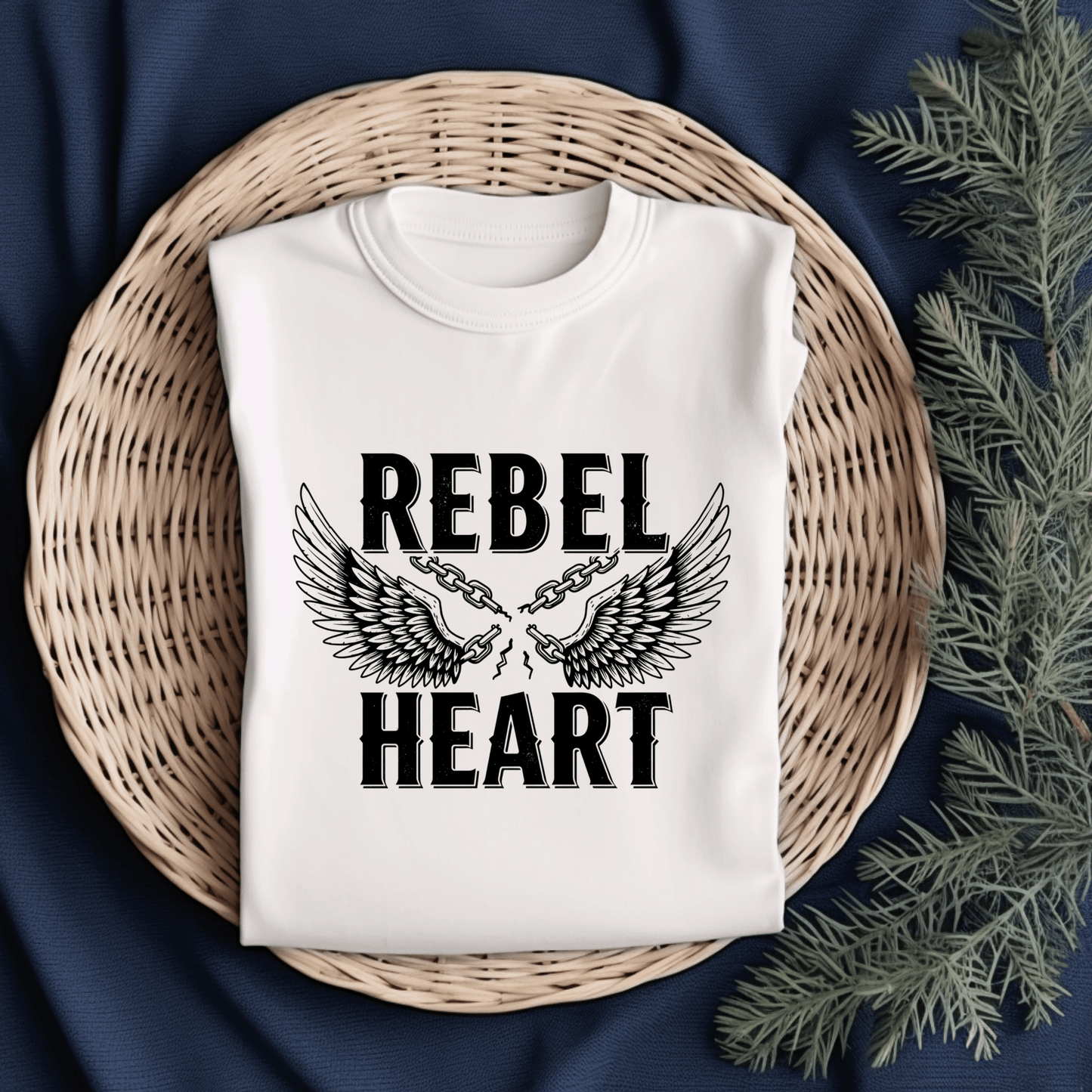 Rebel Heart Women’s Biker T-Shirt – Heavyweight Gildan® 5000 Crewneck