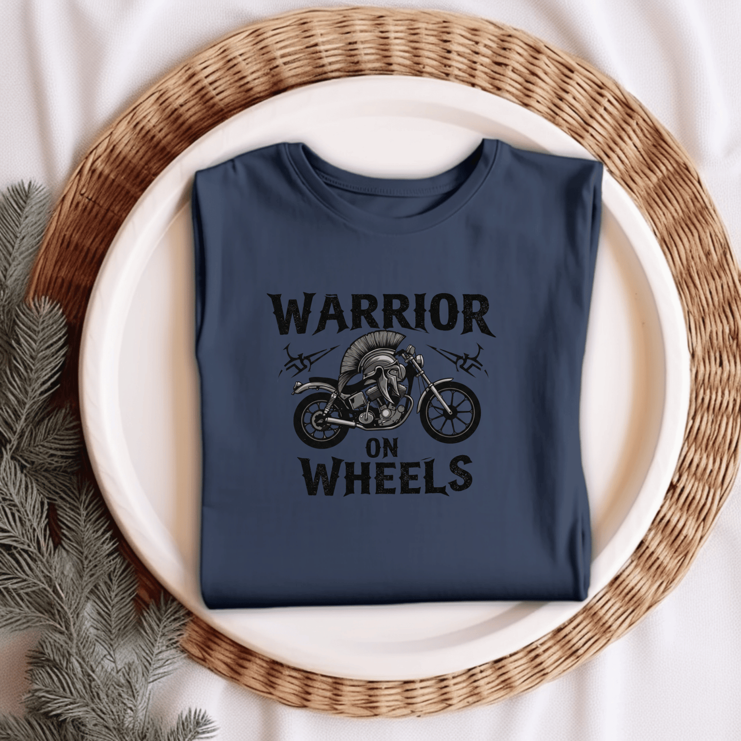 Warrior on Wheels Women’s Biker T-Shirt – Heavyweight Gildan® 5000 Crewneck