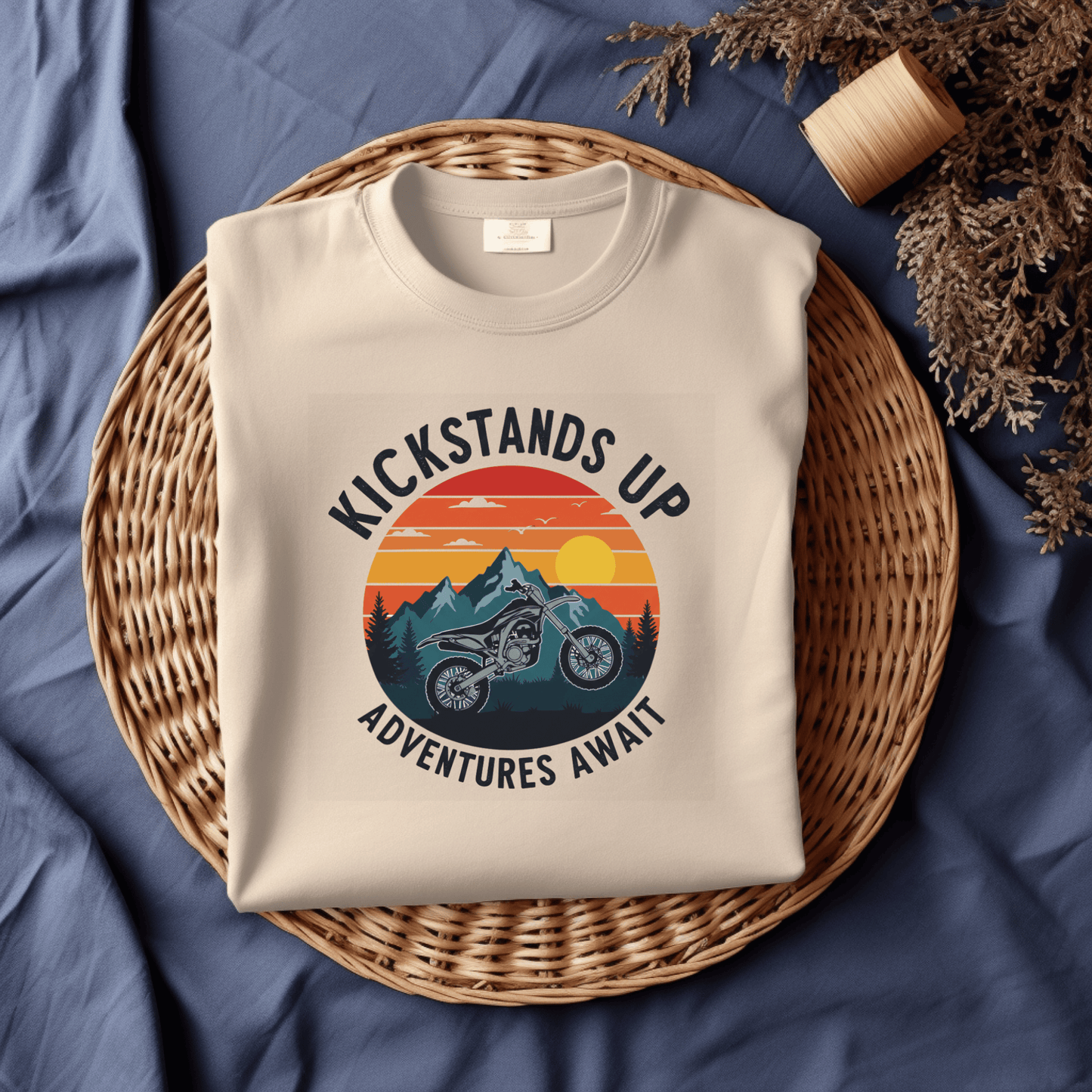 Kickstand Up Women’s Biker T-Shirt – Heavyweight Gildan® 5000 Crewneck
