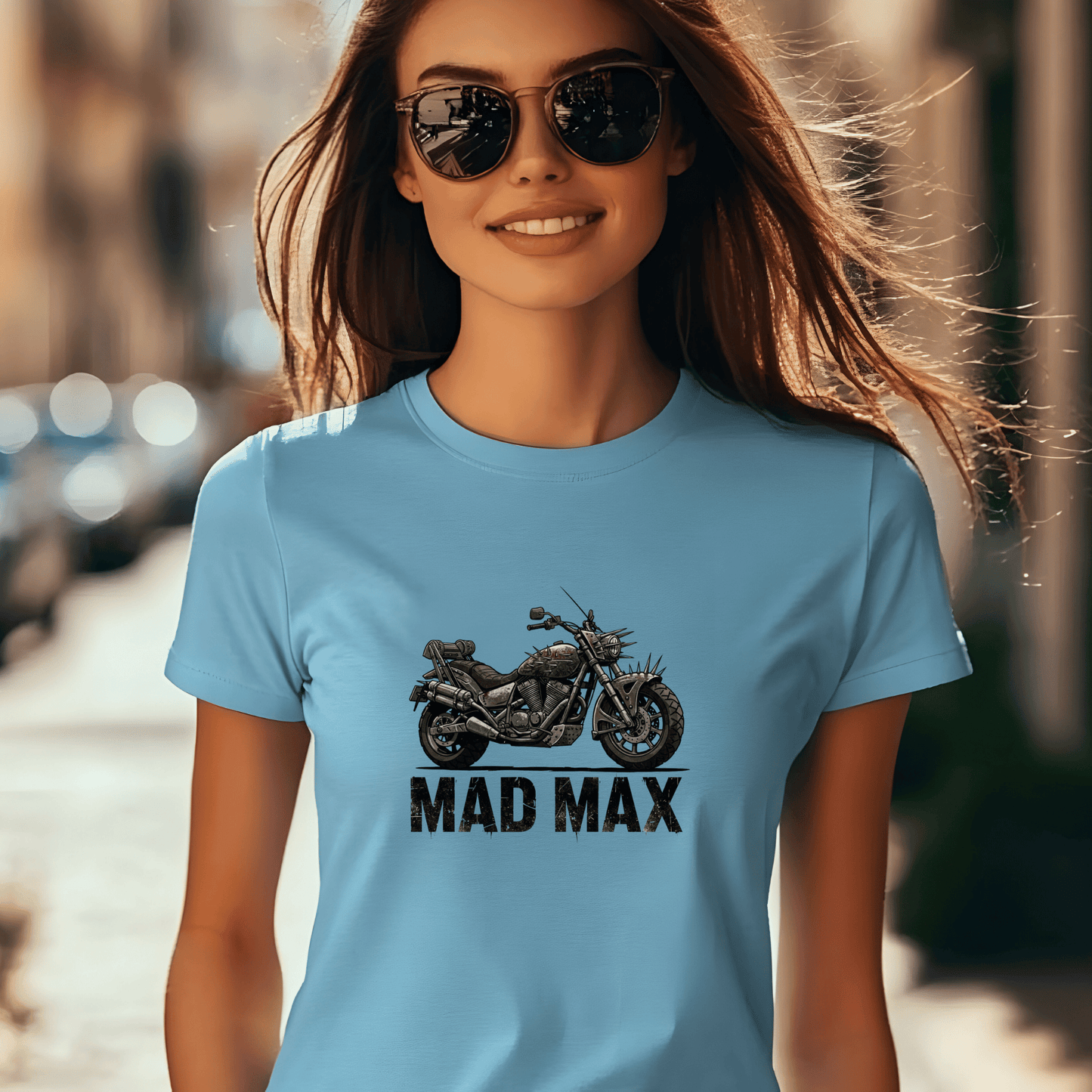 Mad Max Women’s Biker T-Shirt – Heavyweight Gildan® 5000 Crewneck