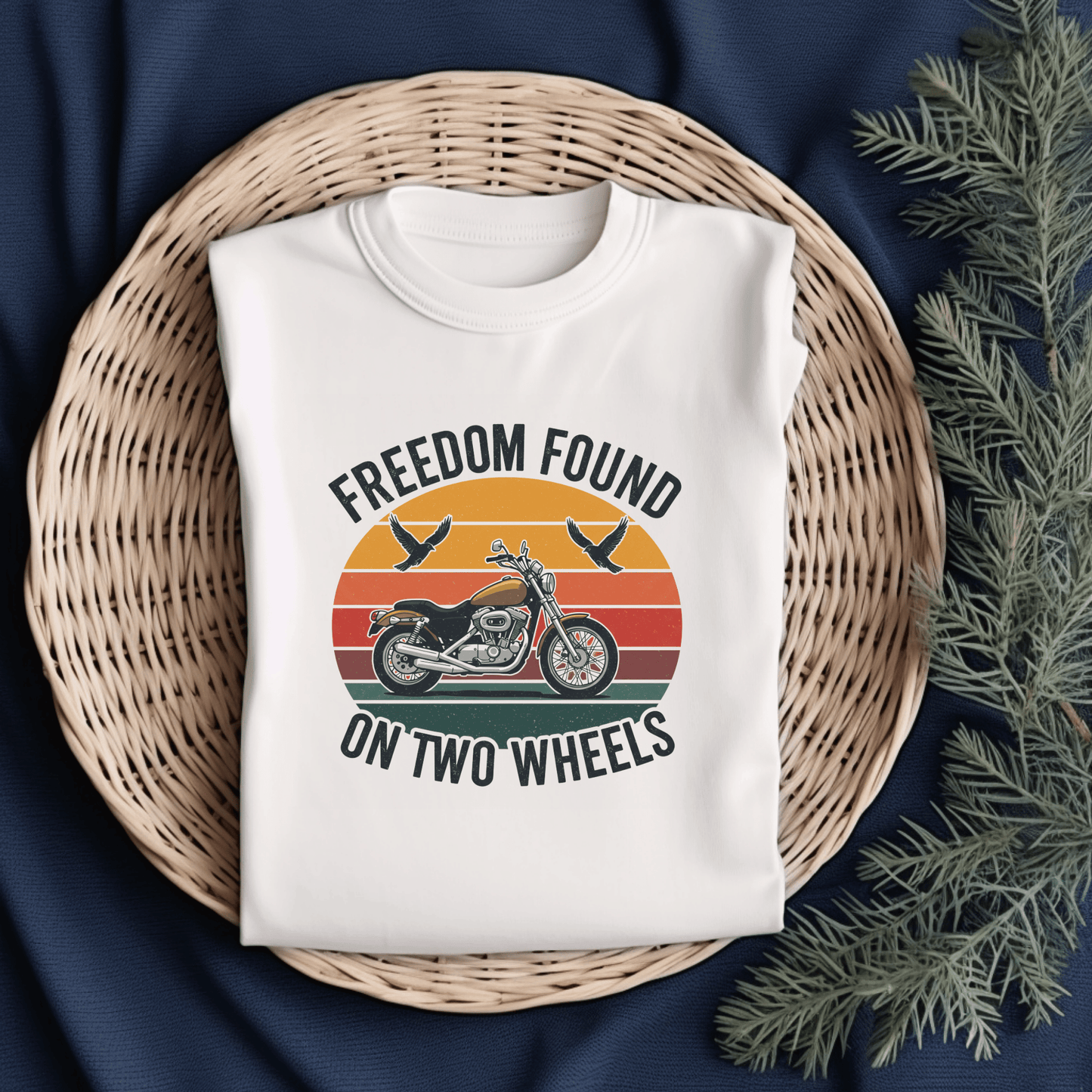 Freedom Found Women’s Biker T-Shirt – Heavyweight Gildan® 5000 Crewneck