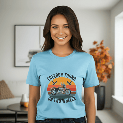 Freedom Found Women’s Biker T-Shirt – Heavyweight Gildan® 5000 Crewneck