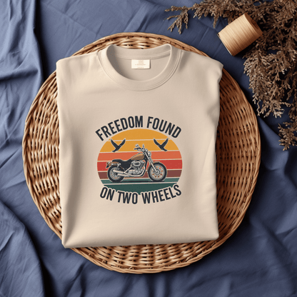 Freedom Found Women’s Biker T-Shirt – Heavyweight Gildan® 5000 Crewneck
