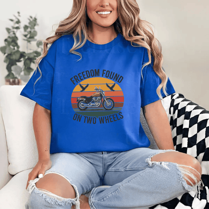 Freedom Found Women’s Biker T-Shirt – Heavyweight Gildan® 5000 Crewneck