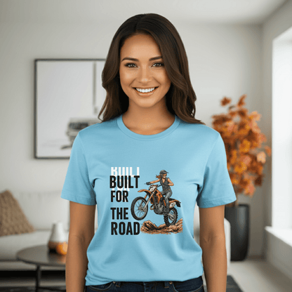 Built for the Road Women’s Biker T-Shirt – Heavyweight Gildan® 5000 Crewnec