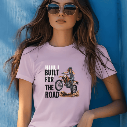 Built for the Road Women’s Biker T-Shirt – Heavyweight Gildan® 5000 Crewnec