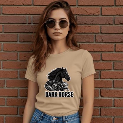 Dark Horse Women’s Biker T-Shirt – Heavyweight Gildan® 5000 Crewneck