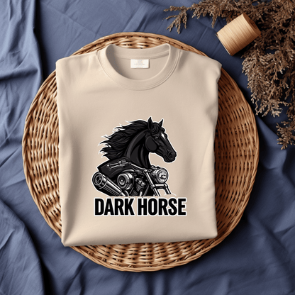 Dark Horse Women’s Biker T-Shirt – Heavyweight Gildan® 5000 Crewneck