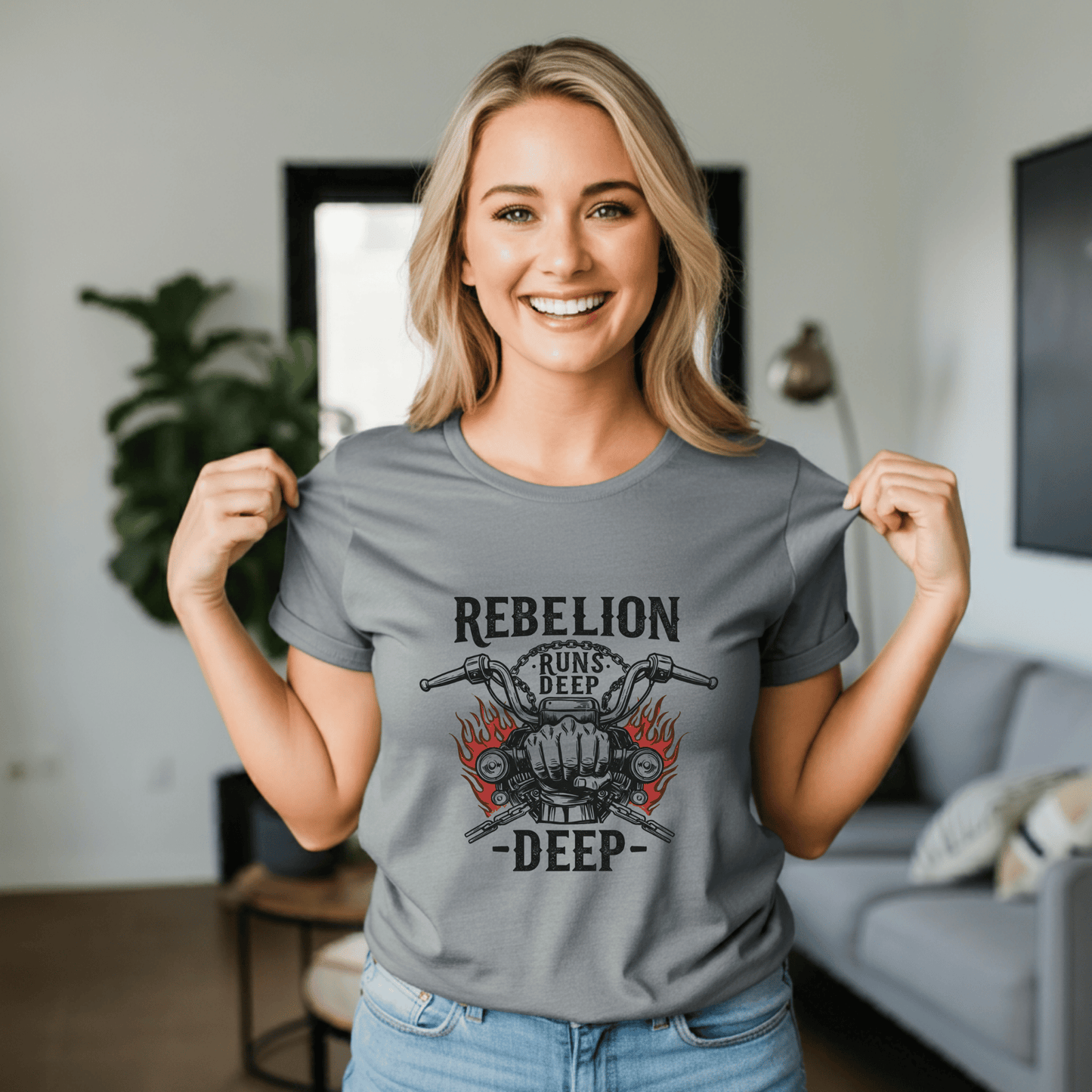 Rebellion Runs Deep Heavyweight Unisex Crewneck T-shirt | Gildan® 5000