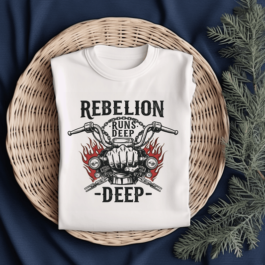 Rebellion Runs Deep Heavyweight Unisex Crewneck T-shirt | Gildan® 5000