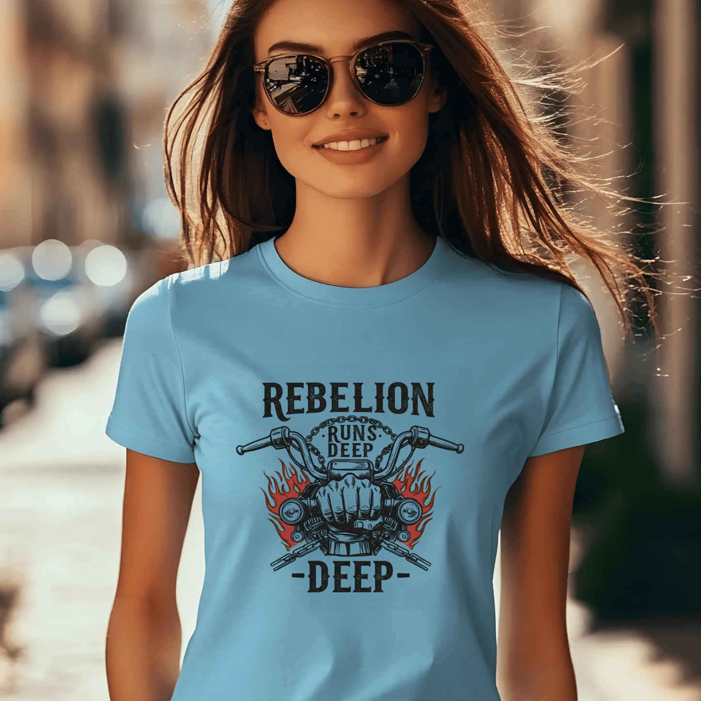 Rebellion Runs Deep Heavyweight Unisex Crewneck T-shirt | Gildan® 5000
