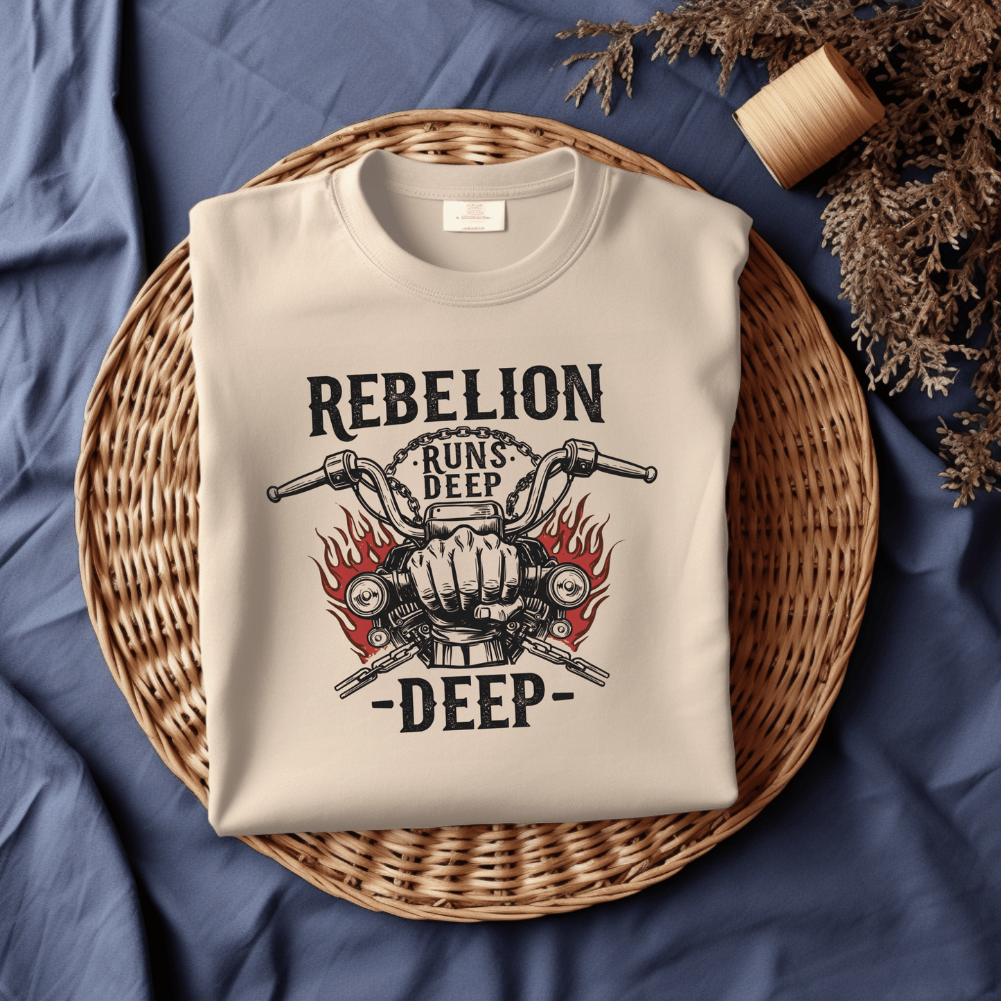 Rebellion Runs Deep Heavyweight Unisex Crewneck T-shirt | Gildan® 5000