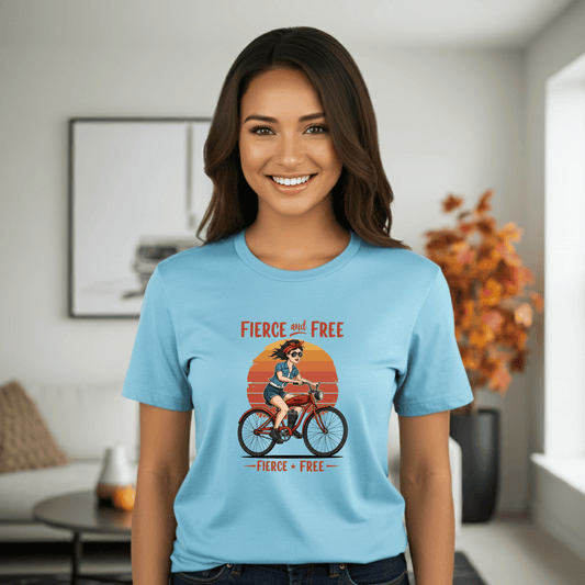 Fuel Your Freedom Women’s Biker T-Shirt – Heavyweight Gildan® 5000 Crewneck