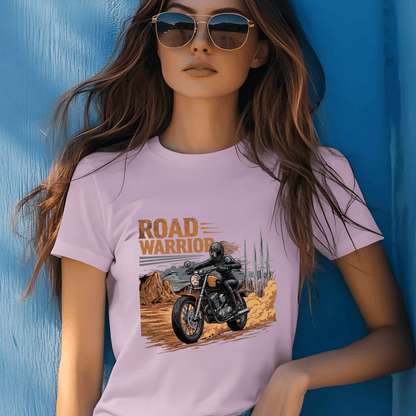 Road Warrior Women’s Biker T-Shirt – Heavyweight Gildan® 5000 Crewneck
