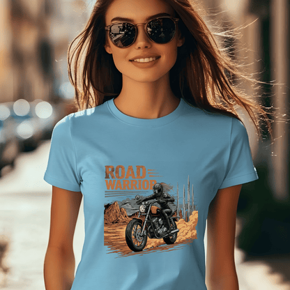 Road Warrior Women’s Biker T-Shirt – Heavyweight Gildan® 5000 Crewneck