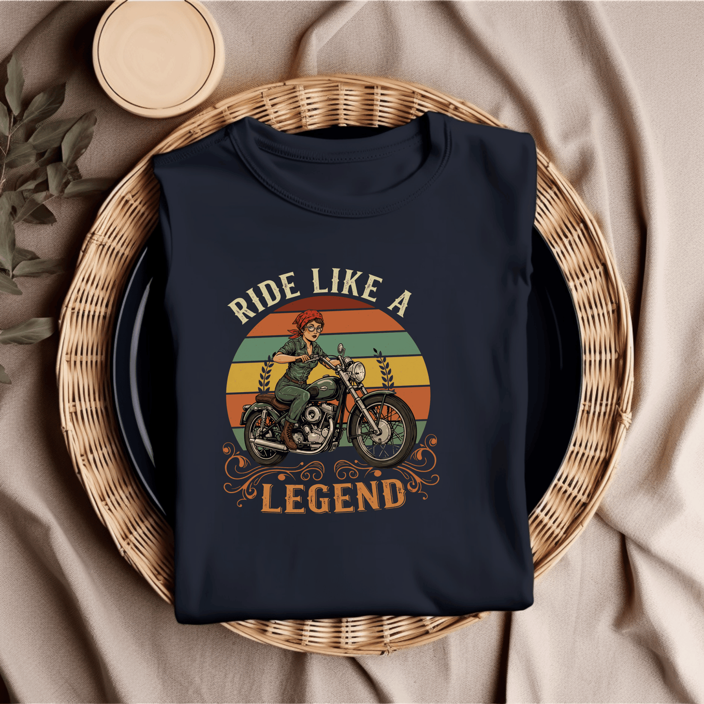 Ride Like a Legend Women’s Biker T-Shirt – Heavyweight Gildan® 5000 Crewneck