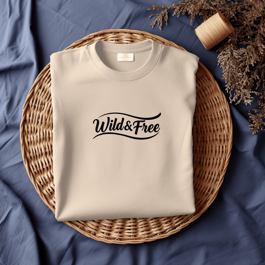 Wild & Free Women’s Biker T-Shirt – Heavyweight Gildan® 5000 Crewneck