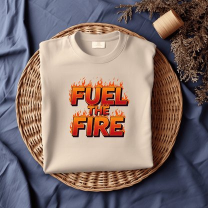 Fuel the Fire Women’s Biker T-Shirt – Heavyweight Gildan® 5000 Crewneck