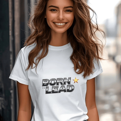 Born to Lead Women’s Biker T-Shirt – Heavyweight Gildan® 5000 Crewneck