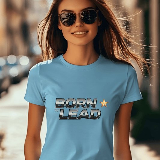 Born to Lead Women’s Biker T-Shirt – Heavyweight Gildan® 5000 Crewneck