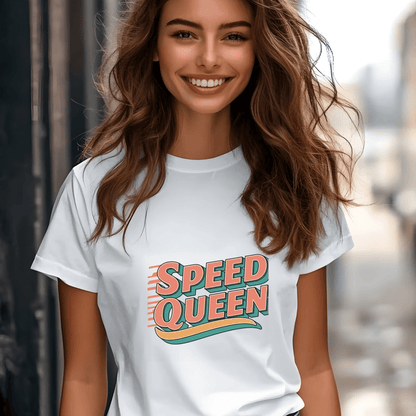 Speed Queen Women’s Biker T-Shirt – Heavyweight Gildan® 5000 Crewneck