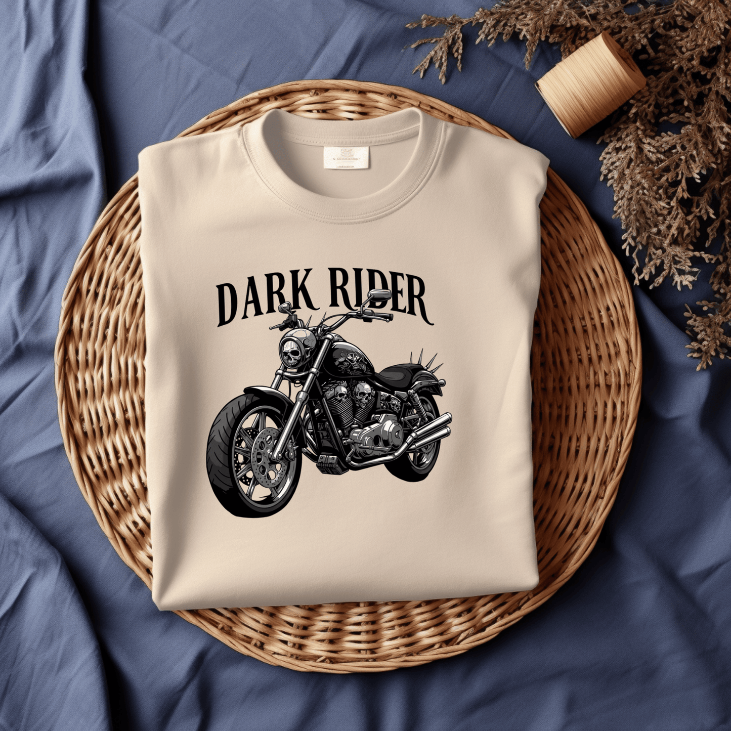 Dark Rider Women’s Biker T-Shirt – Heavyweight Gildan® 5000 Crewneck