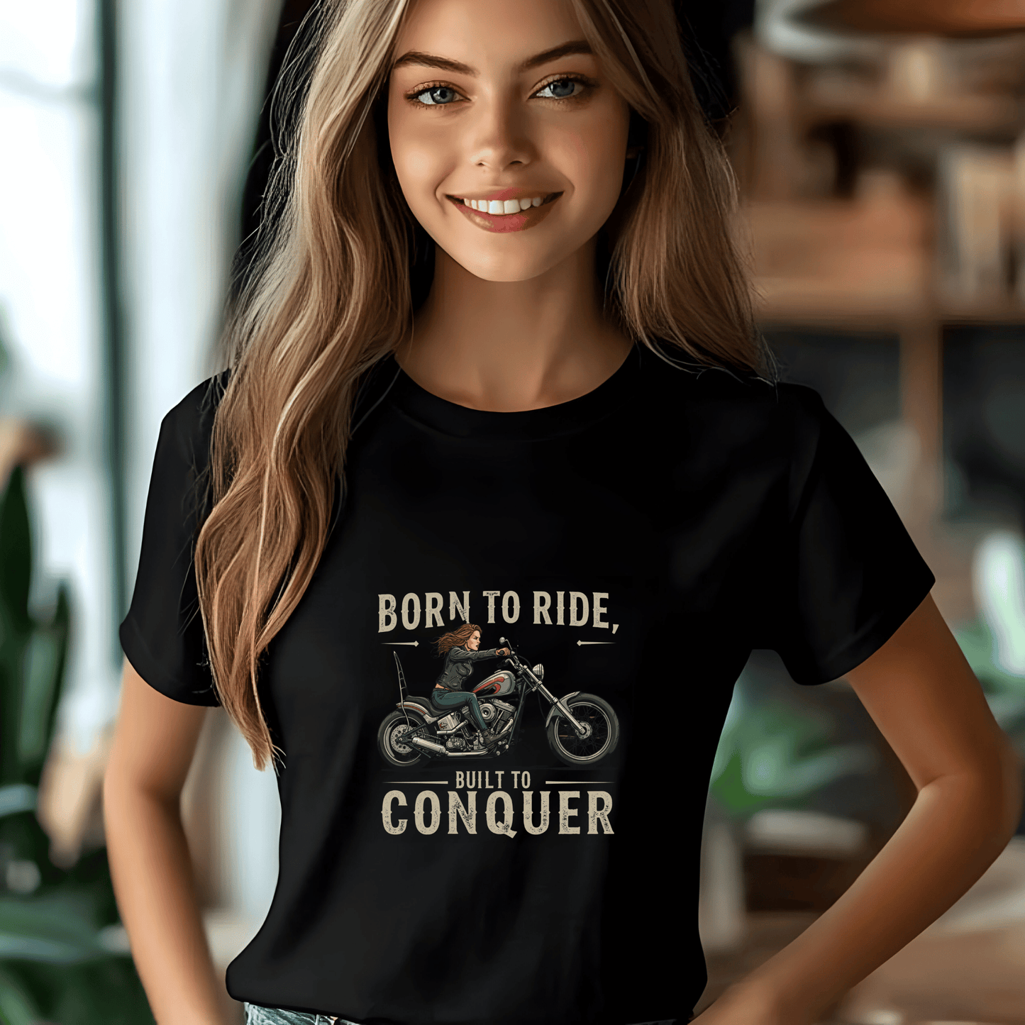 Born To Ride, Built To Conquer Heavyweight Unisex Crewneck T-shirt | Gildan® 5000