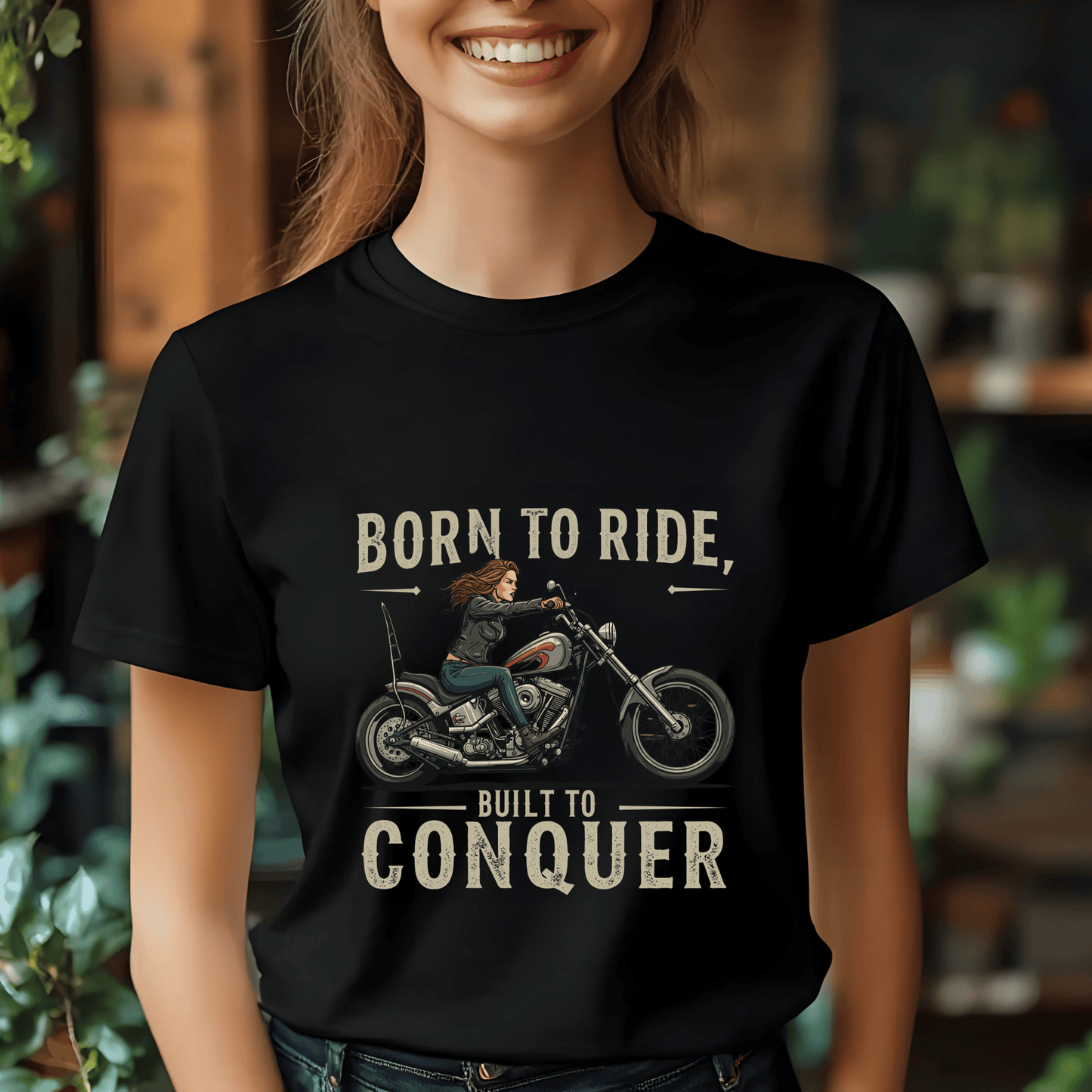 Born To Ride, Built To Conquer Heavyweight Unisex Crewneck T-shirt | Gildan® 5000