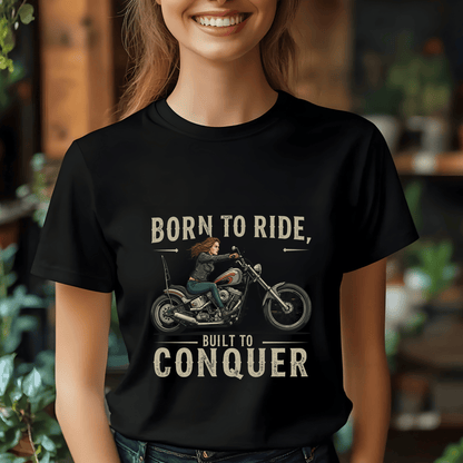 Born To Ride, Built To Conquer Heavyweight Unisex Crewneck T-shirt | Gildan® 5000
