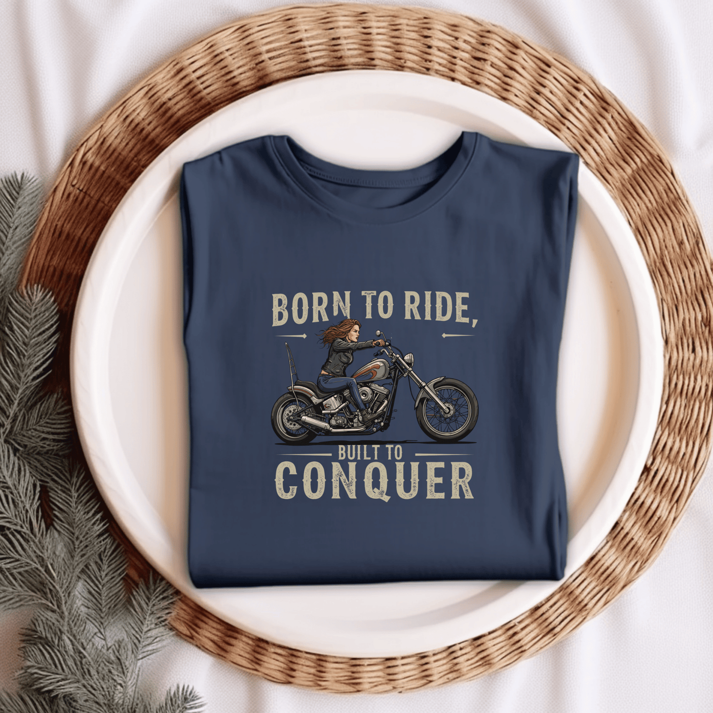 Born To Ride, Built To Conquer Heavyweight Unisex Crewneck T-shirt | Gildan® 5000
