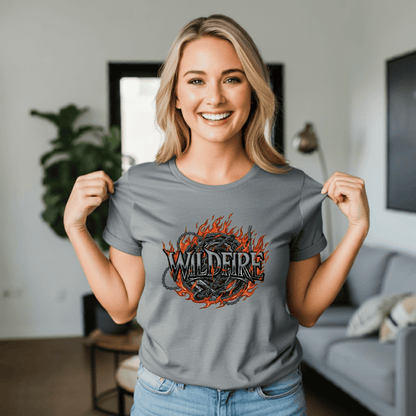 Wildfire Women’s Biker T-Shirt – Heavyweight Gildan® 5000 Crewneck