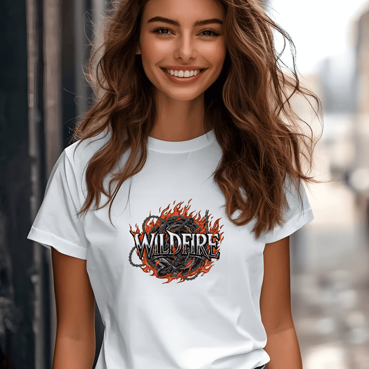 Wildfire Women’s Biker T-Shirt – Heavyweight Gildan® 5000 Crewneck