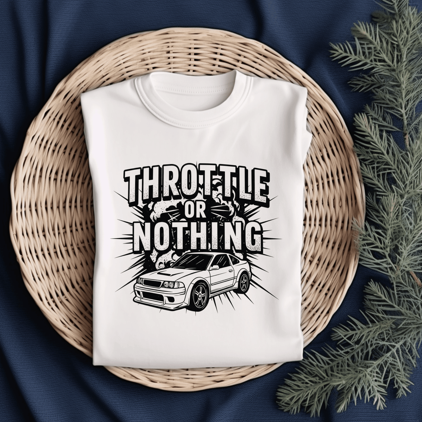 Throttle or Nothing Women’s Biker T-Shirt – Heavyweight Gildan® 5000 Crewneck