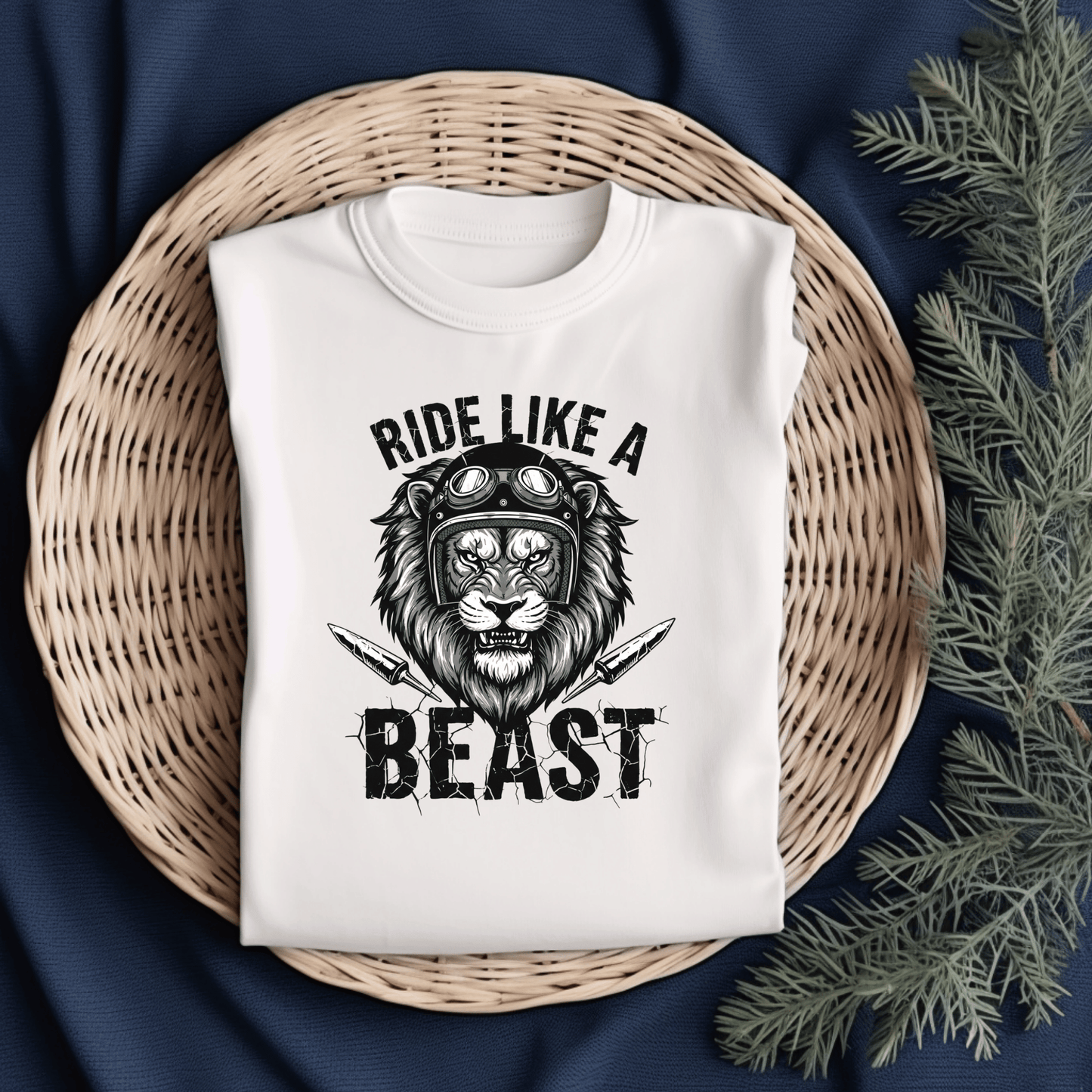 Ride Like A Beast Women’s Biker T-Shirt – Heavyweight Gildan® 5000 Crewneck