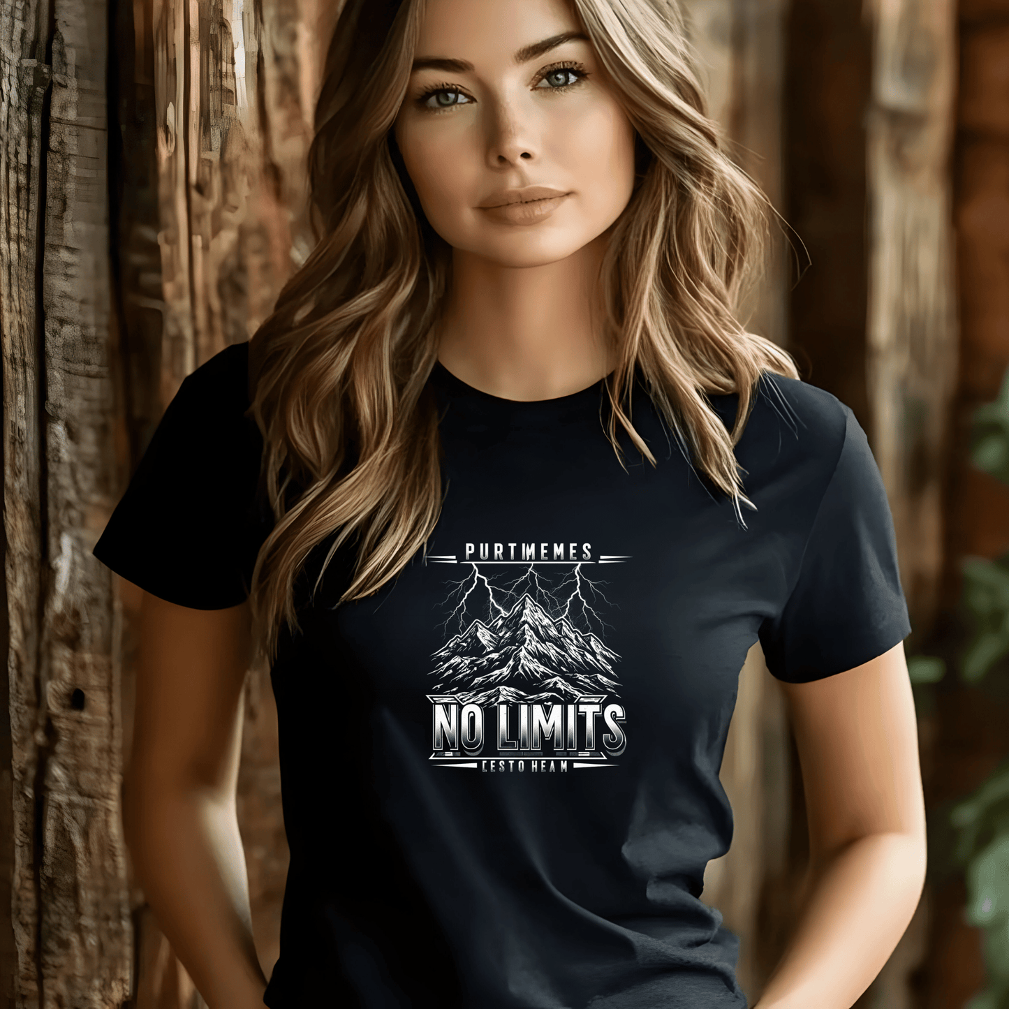 No Limits Women’s Biker T-Shirt – Heavyweight Gildan® 5000 Crewneck