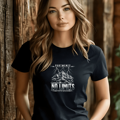 No Limits Women’s Biker T-Shirt – Heavyweight Gildan® 5000 Crewneck