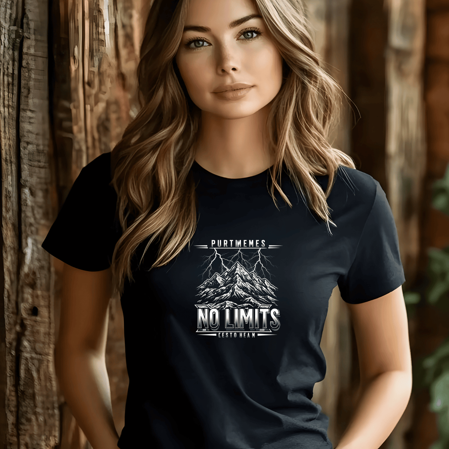 No Limits Women’s Biker T-Shirt – Heavyweight Gildan® 5000 Crewneck